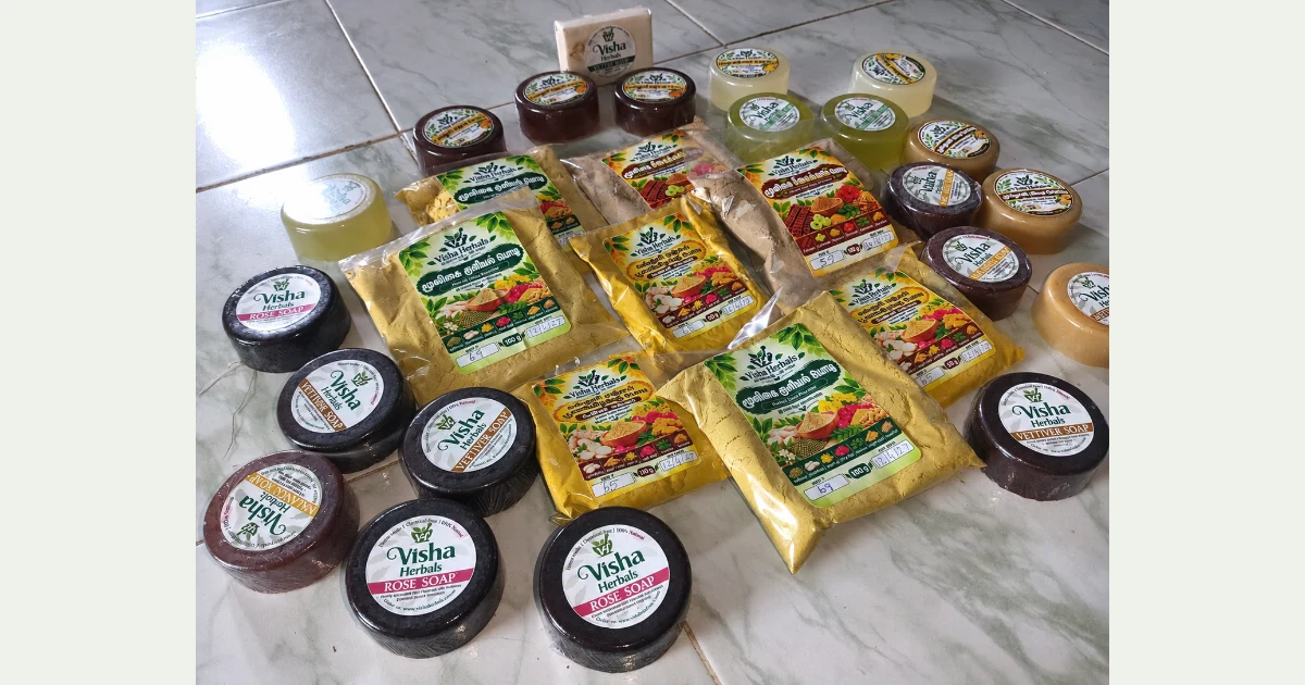 Visha Herbals handmade herbal soaps and traditional herbal products in Paramakudi