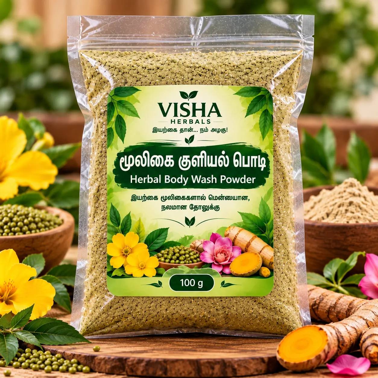 Visha Herbals Herbal Bath Powder 100 g